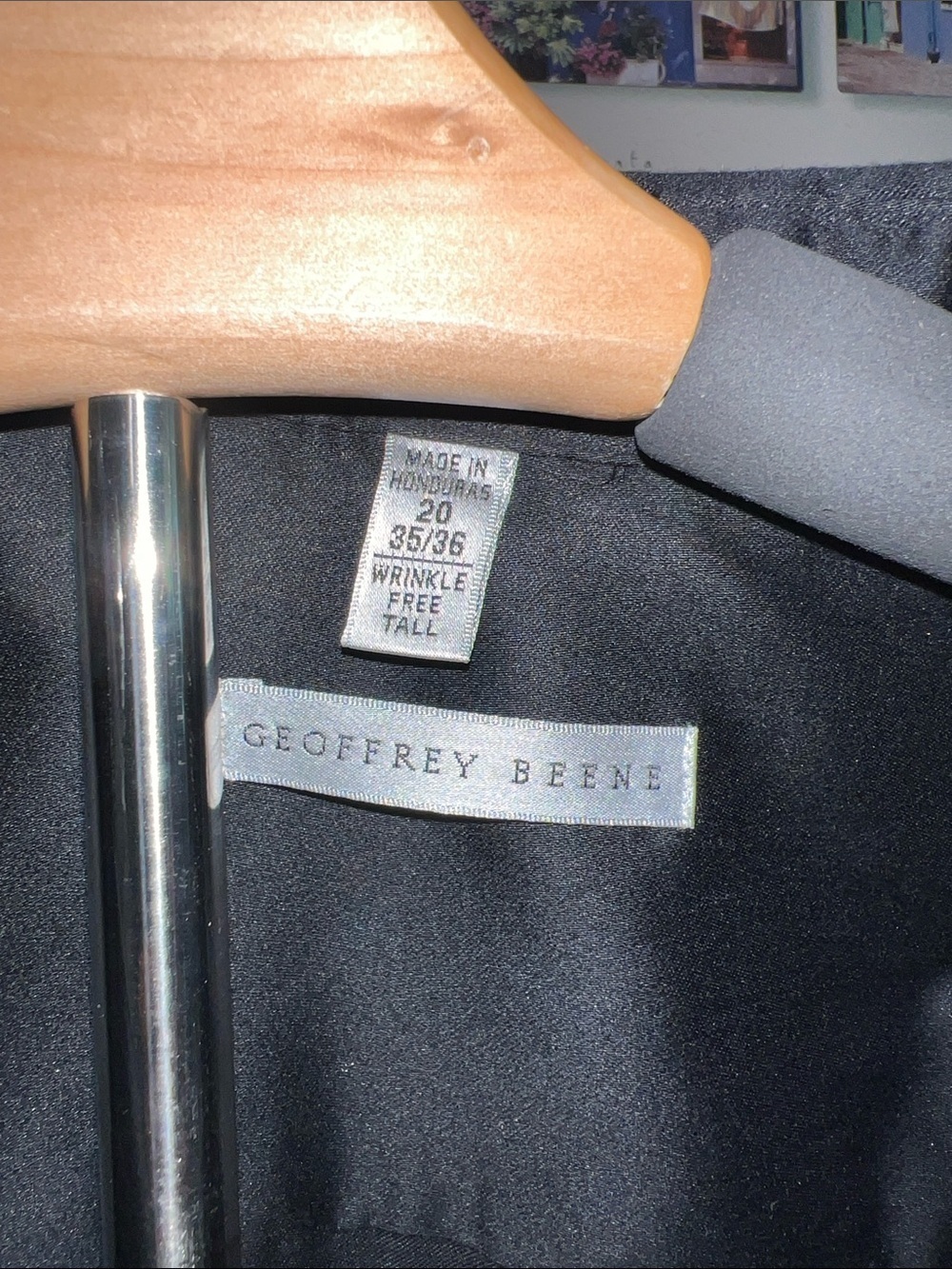 Geoffrey Beene Men's Black Long-Sleeve Dress Shirt - Picture 2 of 6